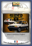 Plaque métal décorative Renault super 5 av/ar 1986 2 VERSIONS DISPONIBLES