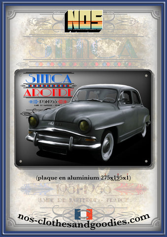 Plaque métal décorative Simca aronde