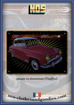 Plaque métal décorative Simca aronde  grand large rouge