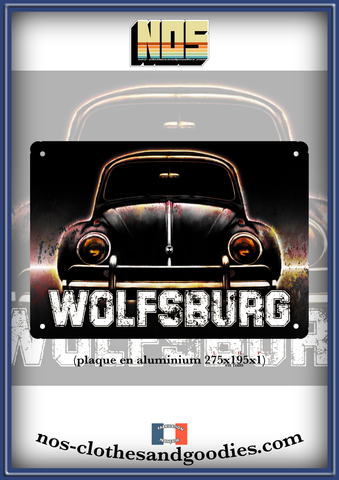 Plaque métal décorative VW cox Wolfsburg