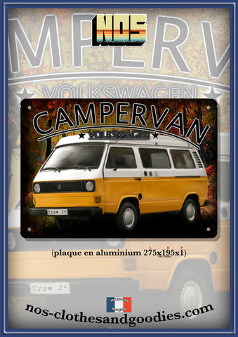 Plaque métal décorative VW campervan T3