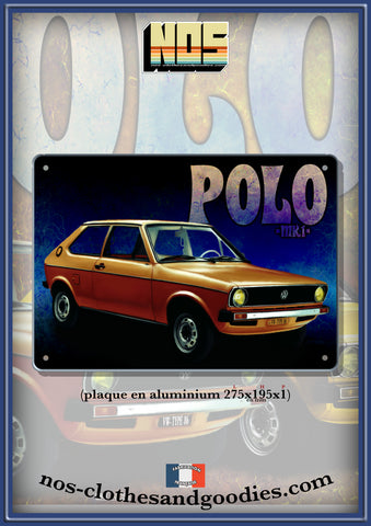 Plaque métal décorative VW polo mK1