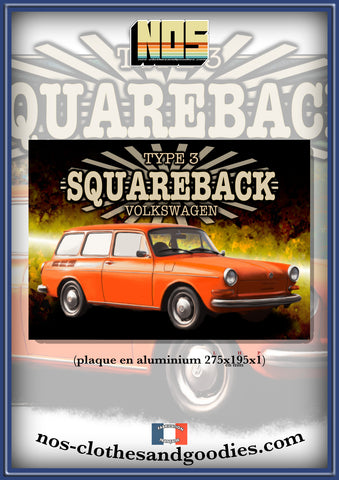 Plaque métal décorative VW squareback type 3 sunshine