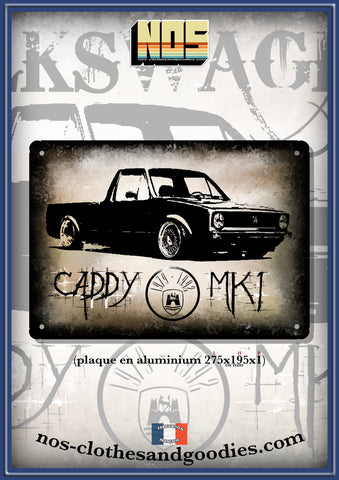 Plaque métal décorative VW caddy MK1