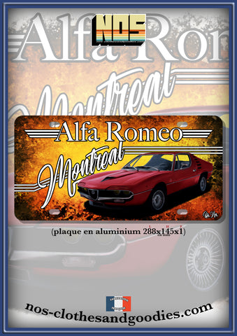 Aluminum plate US registration Alfa Romeo Montreal