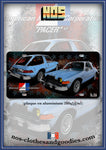 plaque métal type immatriculation us AMC PACER LT 1980 bleue av/ar