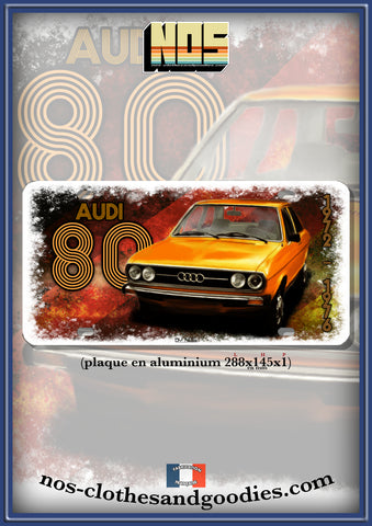 Plaque métal type immatriculation US Audi 80 GT 1972-76