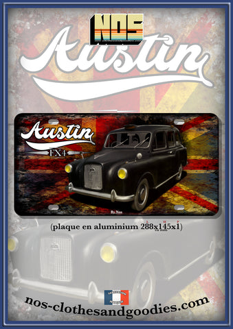 aluminum plate US registration Austin FX4 1962 "the CAB"