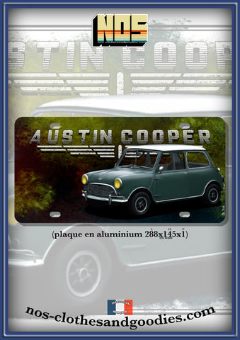 US registration plate Austin mini cooper S