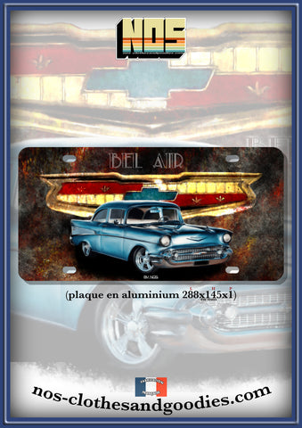 us license plate chevrolet bel air '57