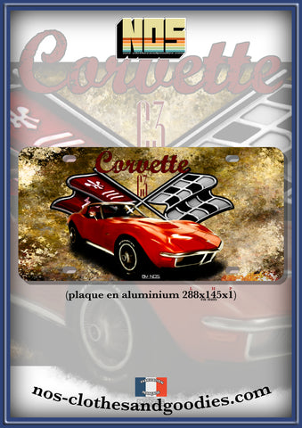 US Corvette C3 license plate