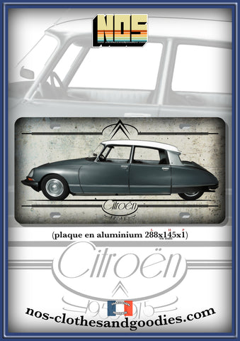 plaque métal type immatriculation Citroën DS 21 D super 5 profil