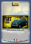 Fiat 500 US license plate