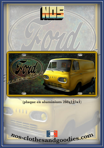 US license plate Ford econoline 1964