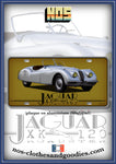 plaque métal type immatriculation us Jaguar XK120 roadster gris 1951