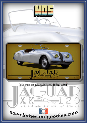 aluminum plate US registration Jaguar XK120 roadster gray 1951