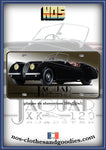 aluminum plate US registration Jaguar XK120 roadster black 1951