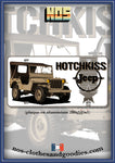 plaque métal type immatriculation us Jeep hotchkiss M201 1957