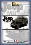 plaque métal type immatriculation us Jeep Willis MB 1941/44