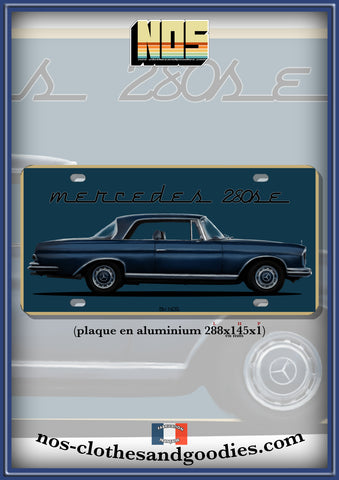 plaque métal type immatriculation us Mercedes 280 SE