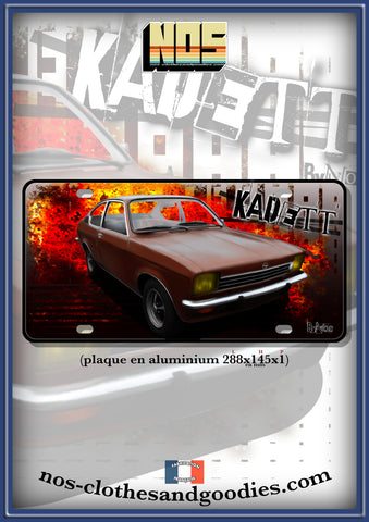 plaque métal type immatriculation Opel Kadett C 1000 73/79