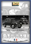 plaque métal type immatriculation Panhard Dyna X 86 1951 (avant / arrière