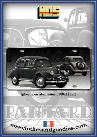 plaque métal type immatriculation Panhard Dyna X 86 1951 (avant / arrière