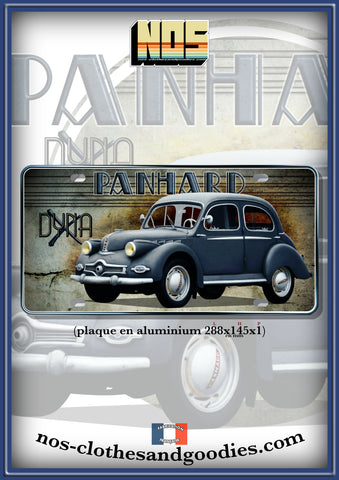 plaque métal type immatriculation Panhard Dyna X 86 1951