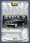 plaque métal type immatriculation Panhard Dyna Z noire