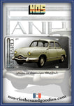 plaque métal type immatriculation Panhard Dyna Z verte
