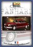 plaque métal type immatriculation Panhard PL17 1961 rouge