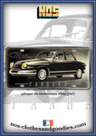 plaque métal type immatriculation Panhard PL17 noir et blanc