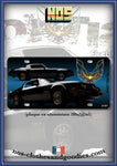 plaque métal type  immatriculation US Pontiac firebird trans Am noire