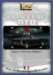 plaque métal type  immatriculation Pontiac GTO découvrable noire