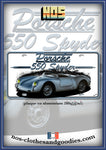 Plaque métal type immatriculation us Porsche 550 spyder 1956