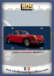 plaque métal type immatriculation us Porsche 911 1964