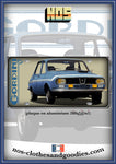 plaque métal type immatriculation us  Renault 12 Gordini