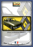 plaque métal type immatriculation us  Renault 12 verte