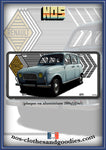 plaque métal type immatriculation us Renault 4L 1966