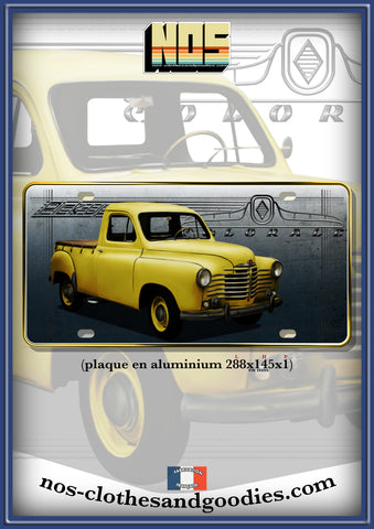 Plaque métal type immatriculation Renault colorale pick up