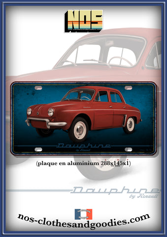 Renault Dauphine 1961 red license plate