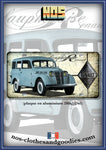 plaque métal type immatriculation Renault Juvaquatre dauphinoise vert gris