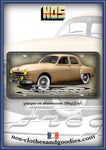 Plaque métal type immatriculation Renault Frégate beige