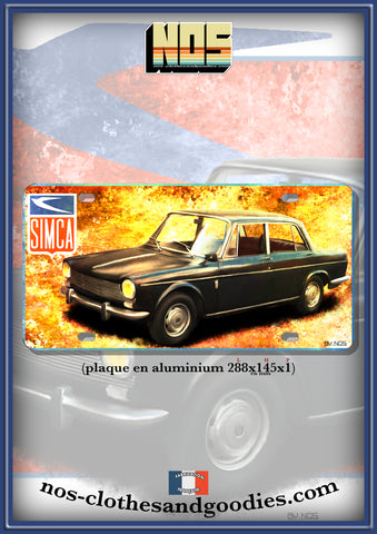 Plaque type immatriculation Simca 1300-1500 de 1964