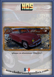 plaque métal type immatriculation us Simca aronde grand large rouge