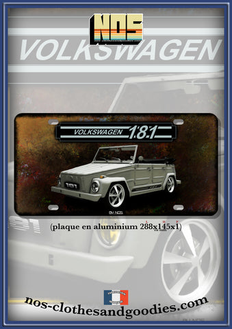 us license plate VW 181 