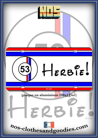 Plaque méta type immatriculation us VW cox  53 Herbie