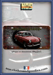 plaque métal type immatriculation us VW fastback type 3 rouge