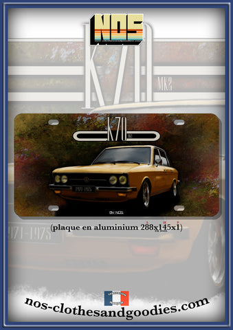 aluminum registration plate VW K70 MK2