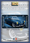 plaque métal type immatriculation Notchback type 3 bleu VW